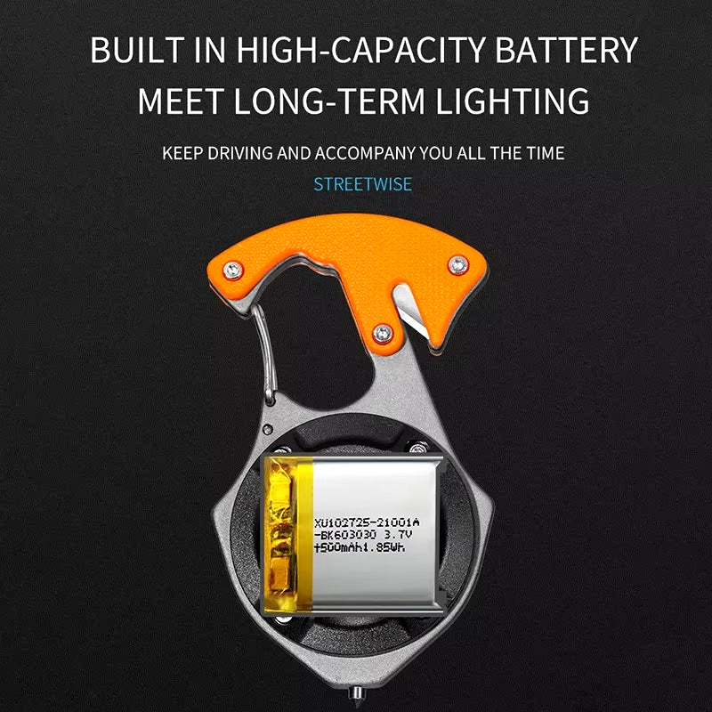 Compact USB Rechargeable LED Flashlight - Versatile Mini COB Keychain Work Light for Camping and Outdoor Adventures